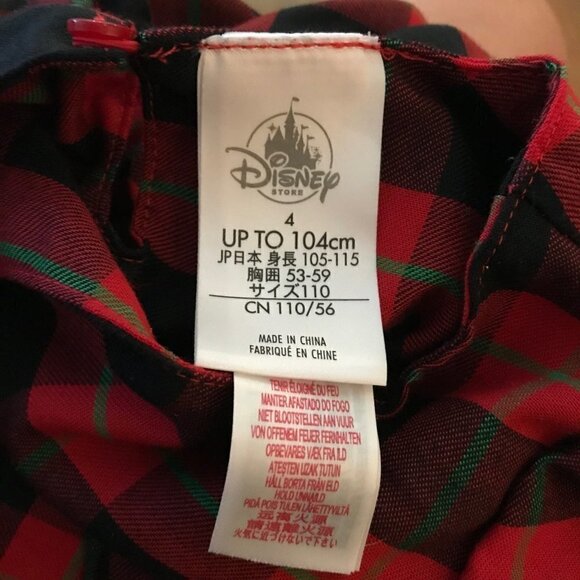 The Disney Store plaid holiday Minnie Mouse pajama Dress - Picture 4 of 5